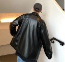 Chaqueta de cuero para hombre F1064 4