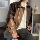 Chaqueta de cuero para hombre F1183 6