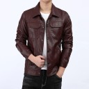 Chaqueta de cuero para hombre F1299 5