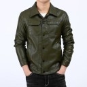 Chaqueta de cuero para hombre F1299 2