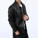 Chaqueta de cuero para hombre F1299 3