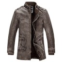 Chaqueta de cuero para hombre F1305 4