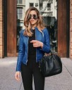 Chaqueta de cuero para mujer P1364 5