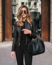 Chaqueta de cuero para mujer P1364 3