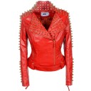 Chaqueta de cuero para mujer P1932 2