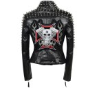 Chaqueta de cuero para mujer P1933 6