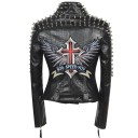 Chaqueta de cuero para mujer P1933 10