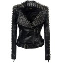 Chaqueta de cuero para mujer P1933 4