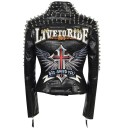 Chaqueta de cuero para mujer P1933 9