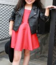 Chaqueta de cuero para niña - Corazón 4