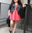 Chaqueta de cuero para niña - Corazón 5