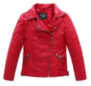 Chaqueta de cuero para niña - Roja 1