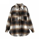 Chaqueta de entretiempo de cuadros para mujer A1825 5