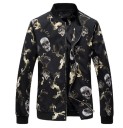 Chaqueta de hombre con calaveras - Negra 1