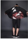 Chaqueta de hombre con estampado de garzas - Negra 2 Chaqueta de hombre con estampado de garzas - Negra 2