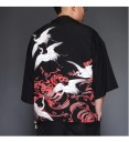 Chaqueta de hombre con estampado de garzas - Negra 3 Chaqueta de hombre con estampado de garzas - Negra 3