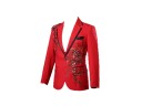Chaqueta de hombre con flores plateadas 3D J2670 2