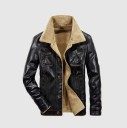 Chaqueta de hombre con pelo de piel sintética J2044 5