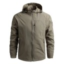 Chaqueta de hombre para exterior con capucha Cortavientos impermeable con cremallera y bolsillos Chaqueta ligera de senderismo para ocio Chaqueta deportiva para la naturaleza 8