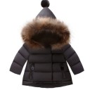 Chaqueta de invierno con capucha para niña J1907 7