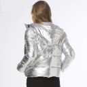 Chaqueta de invierno de lujo para mujer - Plata 3