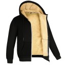 Chaqueta de invierno para hombre con diseño de poliéster resistente al viento Cierre con cremallera Bolsillos prácticos Forro de poliéster cálido Capucha para comodidad invernal 2