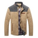 Chaqueta de invierno para hombre Resistente al viento Cierre de botones Chaqueta de poliéster con bolsillos Forro de poliéster Cálido y cómodo para el invierno 11