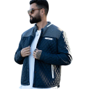 Chaqueta de invierno para hombre Resistente al viento Cierre de botones Chaqueta de poliéster con bolsillos Forro de poliéster Cálido y cómodo para el invierno 2