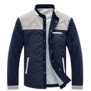 Chaqueta de invierno para hombre Resistente al viento Cierre de botones Chaqueta de poliéster con bolsillos prácticos Diseño cálido para el periodo frío 5