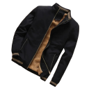 Chaqueta de invierno para hombre Resistente al viento Diseño cálido Cierre con cremallera Bolsillos prácticos Poliéster resistente 2