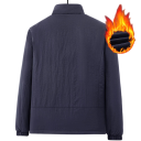 Chaqueta de invierno para hombre Resistente al viento, diseño cálido Cierre de cremallera Bolsillos prácticos Material de poliéster 9