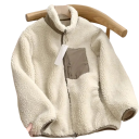 Chaqueta de invierno para hombre Unisex de felpa cálida con cuello alto Cierre de cremallera Bolsillos Bolsillo con cierre en el pecho Diseño invernal de poliéster térmico 1