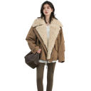 Chaqueta de invierno para mujer Chaqueta de algodón con cremallera y cuello de peluche Chaqueta cálida con bolsillos Abrigo elegante 8