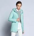 Chaqueta de invierno para mujer con capucha Protege del viento, la lluvia y la nieve Superficie acolchada Cremallera de doble sentido 15