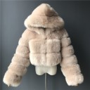 Chaqueta de invierno para mujer de piel sintética P1481 9