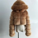 Chaqueta de invierno para mujer de piel sintética P1481 14