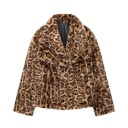 Chaqueta de invierno para mujer de poliéster Abrigo cálido de pelo largo Chaqueta elegante con cuello Ropa de invierno estilosa 12