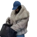 Chaqueta de invierno para mujer de poliéster Abrigo cálido de pelo largo Chaqueta elegante con cuello Ropa de invierno estilosa para mujer en clima frío 7