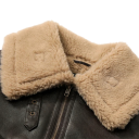Chaqueta de invierno para mujer marrón oscuro Abrigo cálido con cremallera y cuello de piel Forro elegante abrigo de invierno con bolsillos 5