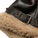 Chaqueta de invierno para mujer marrón oscuro Abrigo cálido con cremallera y cuello de piel Forro elegante abrigo de invierno con bolsillos 7