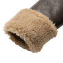 Chaqueta de invierno para mujer marrón oscuro Abrigo cálido con cremallera y cuello de piel Forro elegante abrigo de invierno con bolsillos 8