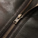 Chaqueta de invierno para mujer marrón oscuro Abrigo cálido con cremallera y cuello de piel Forro elegante abrigo de invierno con bolsillos 9