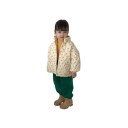Chaqueta de invierno para niña Cierre de botones Bolsillos Abrigo de invierno de algodón cálido con motivos de cereza Abrigo elegante y cálido para niños Patrón de cerezas adorable 2