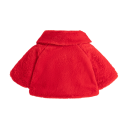 Chaqueta de invierno para niñas con cuello y lazo Abrigo de poliéster cálido para pequeñas damas Ropa de invierno elegante 2