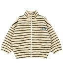 Chaqueta de invierno para niños amarilla con rayas Chaqueta de felpa de algodón y poliéster con cremallera y cuello alto Abrigo cálido 1