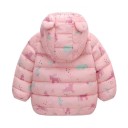 Chaqueta de invierno para niños con capucha Cierre con cremallera y botones Abrigo de poliéster cálido con imágenes de animales Corte invernal acogedor 2
