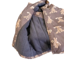 Chaqueta de invierno para niños con capucha Cierre de botones Bolsillos Chaqueta de algodón cálida con motivos de conejitos Abrigo invernal acogedor para niños 7