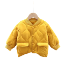Chaqueta de invierno para niños de poliéster y algodón Unisex abrigo cálido con botones y bolsillos Chaqueta de invierno cómoda para niños Abrigo cálido de invierno 6
