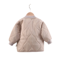 Chaqueta de invierno para niños de poliéster y algodón Unisex abrigo cálido con botones y bolsillos Chaqueta de invierno cómoda para niños Abrigo cálido de invierno 2