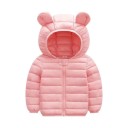 Chaqueta de invierno para niños de un solo color con capucha Cierre con cremallera y botones Abrigo de poliéster cálido para niños Corte cómodo de invierno 8